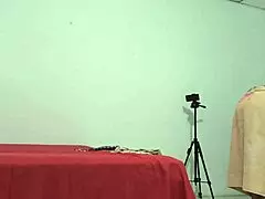 An 18-year-old student adjusts her uniform before heading to class, a cute sexy chubby latina girl