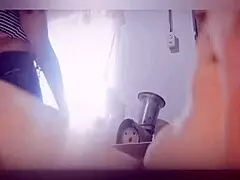 I explore her pussy walls deeply with toys, causing intense gaping in her ass.