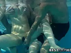 suzuna komiya, nastiest asian, gives poolside fellatio in wild group! 🛁