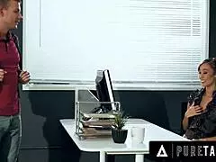 Desperate Lesbian Teacher Christy Love Begs Student Codey Steele For Impregnation