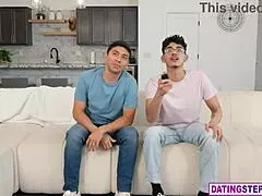 huge boobs stepmom milfs bake pies and get naughty with stepsons in 4some! 🍰