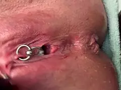 Rub that pierced clit hard!