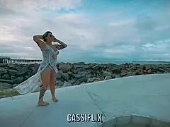 i met a tanned latina at the beach and we fucked in his flat he slapped my big ass purple and filled my pussy with cum