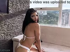 Can brunette amateur handle monster cock for sloppy blowjob and facial?