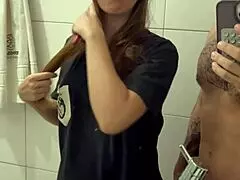 hey, wanna see wild romantic action in the shower with a submissive wife?