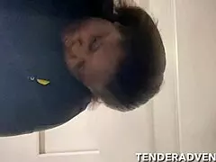 Balls deep in her creamy wet pussy doggystyle pov, cumshot with deep fast penetration