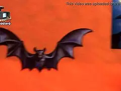 Chubby MILF rocks Halloween sex with big cock guys 😈🎃