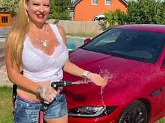 you want me to wash your car with my big tits?