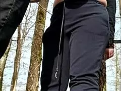 Slave Whore Flashing Tits in Forest for Bondage and Dirty Talk?