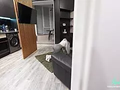 Hot milf in tight leggings craves hard banging after yoga session