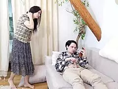 Mature catches me jerking off, whoa! What a huge surprise! 😲