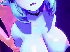 i'm the blue woman with big tits in hardcore animation