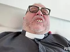 Putalocura - chubby Spanish Laura Baby with big ass confesses while banging Father Damian