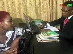 My Ebony Teen Heart Races as Lecturer Bends Me Over for Creampie