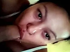 Real homemade cock swallowing fun