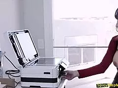 new milf boss as sex machine in office