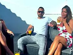 vittoria and pam, two european goddesses, share a cock in a threesome