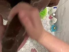 omg, this hot curious 18+ teen cleans stepbro's huge cock, makin him cum twice fast