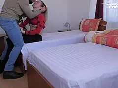 Behind the Scenes of Amateur Babe Getting Nailed Hard