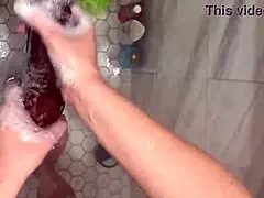 omg, this hot curious 18+ teen cleans stepbro's huge cock, makin him cum twice fast