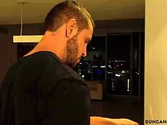 threesome turns into a wild interracial foursome with fake tits bouncing.