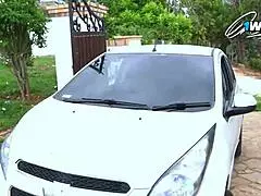 My Car Breaks Down, a Guy Fixes It, and I Reward Him in Lingerie