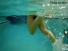 Poolside Action With Vicky Vette Showing Natural Tits And Dirty Talk.