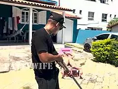 I waited for hubby to leave, then fucked the pool cleaner raw in Brazil