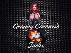 Granny Carmen Ange in a homemade POV scene