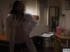 latina doctor seduces nurse into steamy compliance to avoid trouble.