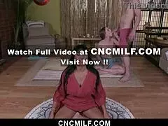 the couple freeuses the cult leader during meditation, bending over for hardcore doggystyle at cncmilf.