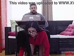 Sweet Spanish milf caught cheating by boy in house, what now?