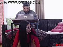 Sweet Spanish milf caught cheating by boy in house, what now?