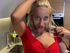 This smoking blonde milf’s solo show will get you going.