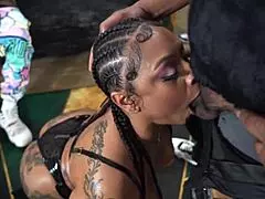 wild bbc gangbang featuring big tits, choking, and deepthroat action