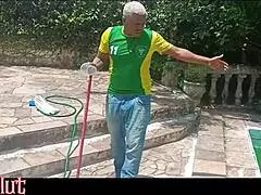 Wife Pornstar Receives Intense Blowjob And Anal Orgasm From Interracial Guy.