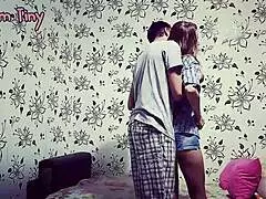 Amateur wife teases before wild piledriver ride with cum on chest.