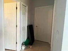 Nerdy blonde milf shares a room with her mom away