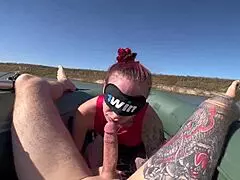 Caught Mature Woman Bent Over Deep Throating Monster Cock