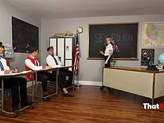 How does this teacher turn sex ed into a wild practical lesson at ThatMyLf?