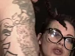 Curvy british milf with tattoos licks and teases in thong 😍