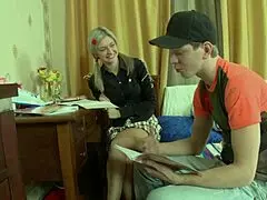 I'm fucking this blonde beauty in bed