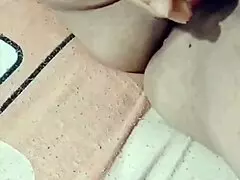 Amateur Couple Fucks Bent Over in Front of Mirror