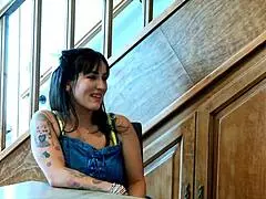 tutty brune sublime enjoys this big cock.