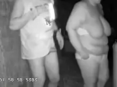 Hidden Camera Catches Stepmom Fucking Stepson In Alley