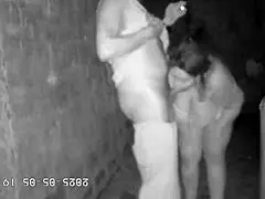 Hidden Camera Catches Stepmom Fucking Stepson In Alley