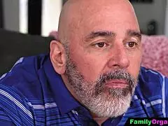 Pervert Step Mommy Dumps Husband On Couch For Naughty Fun.