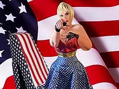 Granny America Finger Bangs To Orgasm On New Year