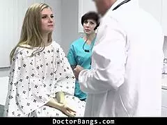 The Doctor And Nurse Give The Teen Patient Special Treatment With Monster Cock