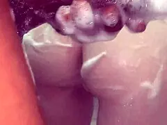 stepbrother sneaks dick into stepsister's perfect ass for anal without her noticing.